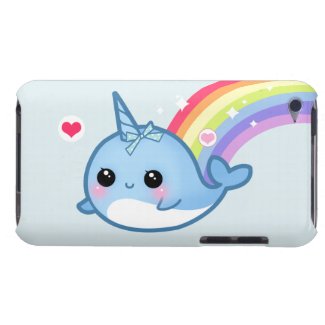 Cute baby narwhal and rainbow casematecase