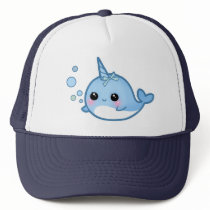 Cute baby narwhal mesh hat