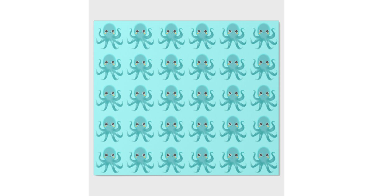 Cute Baby Octopus Wrapping Paper Zazzle