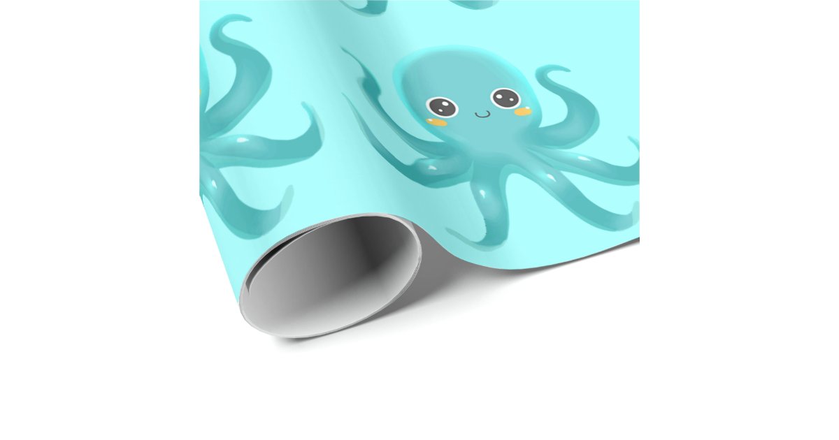 Cute Baby Octopus Wrapping Paper Zazzle