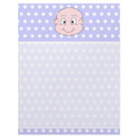 Cute Baby, on lilac polka dot pattern. Personalized Letterhead