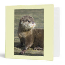 Cute Baby Otter Vinyl Binders