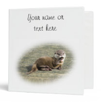 Cute Baby Otter Yawning Vinyl Binder