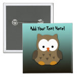Cute Baby Owl Personalized buttons