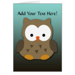 Cute Baby Owl Personalized Cards
