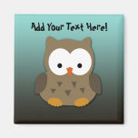 Cute Baby Owl Personalized Fridge Magnets