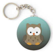 Cute Baby Owl Personalized Keychain