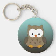 Cute Baby Owl Personalized Keychain