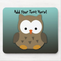 Cute Baby Owl Personalized Mousepad