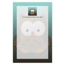 Cute Baby Owl Personalized Personalized Stationery
