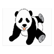 Cute Baby panda cub playing Post Card