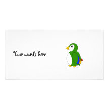 Cute baby parrot customized photo card