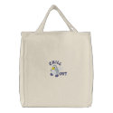 Cute Baby Penguin and Igloo CHILL OUT! embroidered bags by silly_strings Cute Baby Penguin and Igloo CHILL OUT! embroidered bags