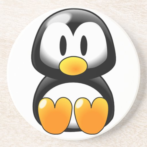 Cute Baby Penguin - Customizeable Drink Coaster