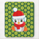 Cute baby penguin mousepads