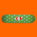 Cute baby penguin skateboards