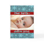 Cute Baby Photo Christmas Greeting Card Snowflakes