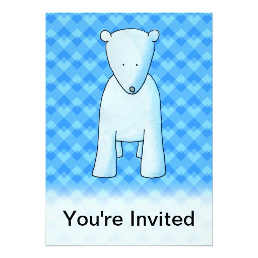 Cute baby polar bear. personalized announcements