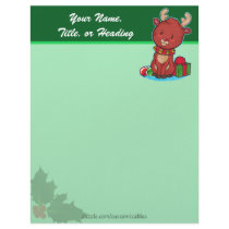 Cute Baby Reindeer Letterhead