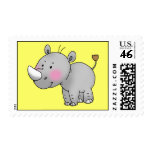 cute baby rhino stamp