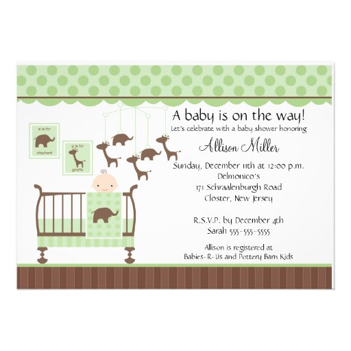 Cute Baby room Neutral Baby Shower Invitation