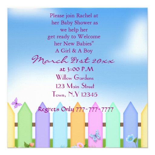 CUTE BABY SHOWER AFRICAN AMERICAN TWIN GIRLS INVITES