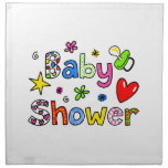 Cute Baby Shower Greeting Text Expression Cloth Napkin