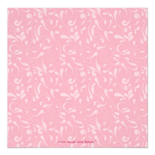 Cute baby shower pink owl tree party invitation