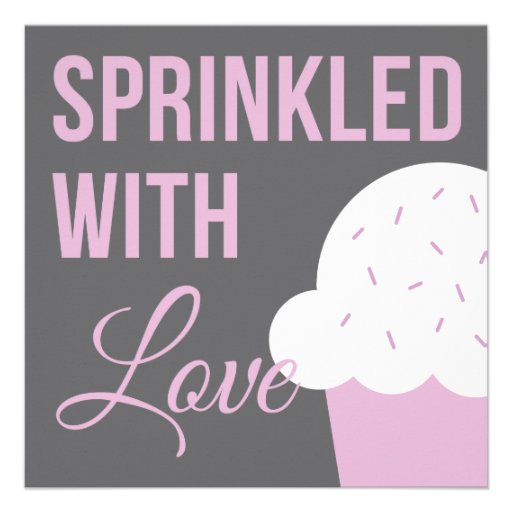 Cute Baby Shower | Sprinkled With Love Announcement