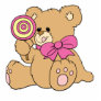 Cute Baby Teddy Bear with Lollipop Photo Sculpture Cute Baby Teddy Bear with Lollipop Photo Sculpture