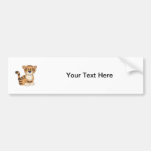 Cute Baby Tiger Bumper Sticker