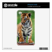 Cute baby Tiger cub iPhone 4S Skins
