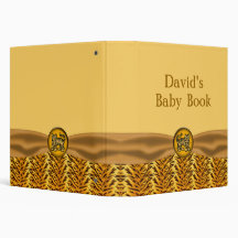 Cute Baby Tiger Stripes Baby Shower Binders
