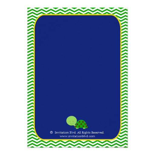 Cute Baby Turtle Baby Boy Baby Shower Personalized Invitation