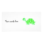 Cute Baby turtle in light green Picture Card Cute Baby turtle in light green Picture Card