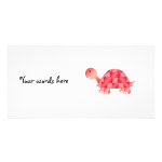 Cute Baby turtle in red Custom Photo Card Cute Baby turtle in red Custom Photo Card