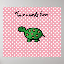 Cute baby turtle poster