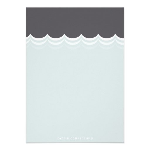 Cute Baby Whale Boy Baby Shower Invitations