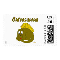 Cute Baby Yellow Dinosaur Cuteasaurus stamps