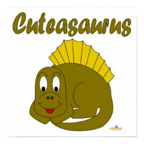 Cute Baby Yellow Dinosaur Cuteasaurus posters