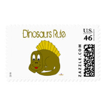 Cute Baby Yellow Dinosaur Dinosaurs Rule stamps