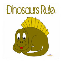 Cute Baby Yellow Dinosaur Dinosaurs Rule posters