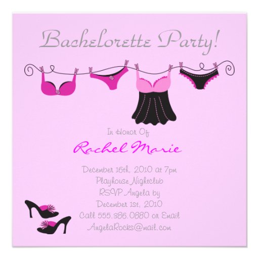 Cute Bachelorette Party Custom Invites