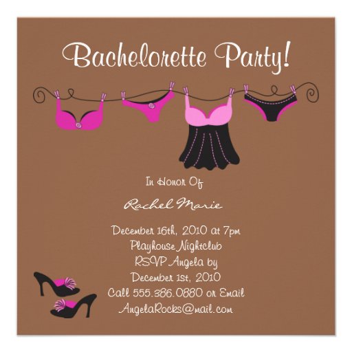 Cute Bachelorette Party 5.25x5.25 Square Paper Invitation Card | Zazzle