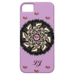 Cute Badger Cubs Fractal & Hearts Girly casemate cases