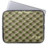 Cute Badger on Primrose Bank repeat pattern laptop sleeves