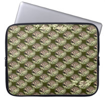 Cute Badger on Primrose Bank repeat pattern Laptop Computer Sleeves