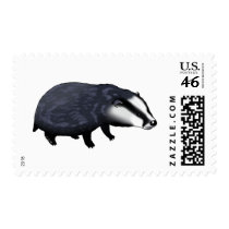 Cute badger stamp
