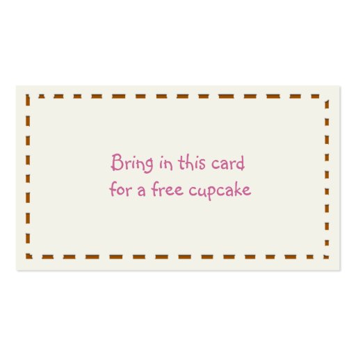 Cute Bakery Business Card & Coupon (back side)