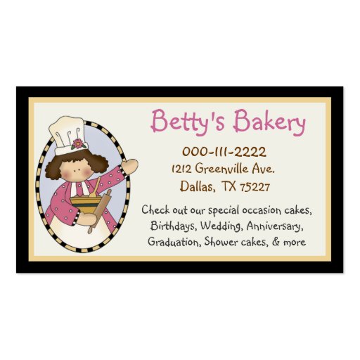 Cute Bakery Business Card & Coupon